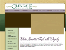 Tablet Screenshot of glendalecemetery.org